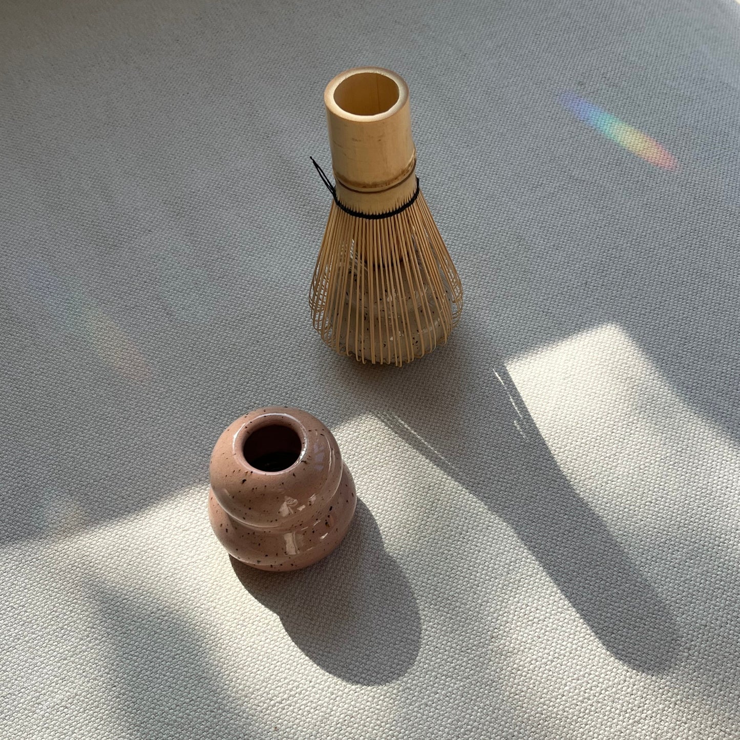 Pink matcha whisk holder