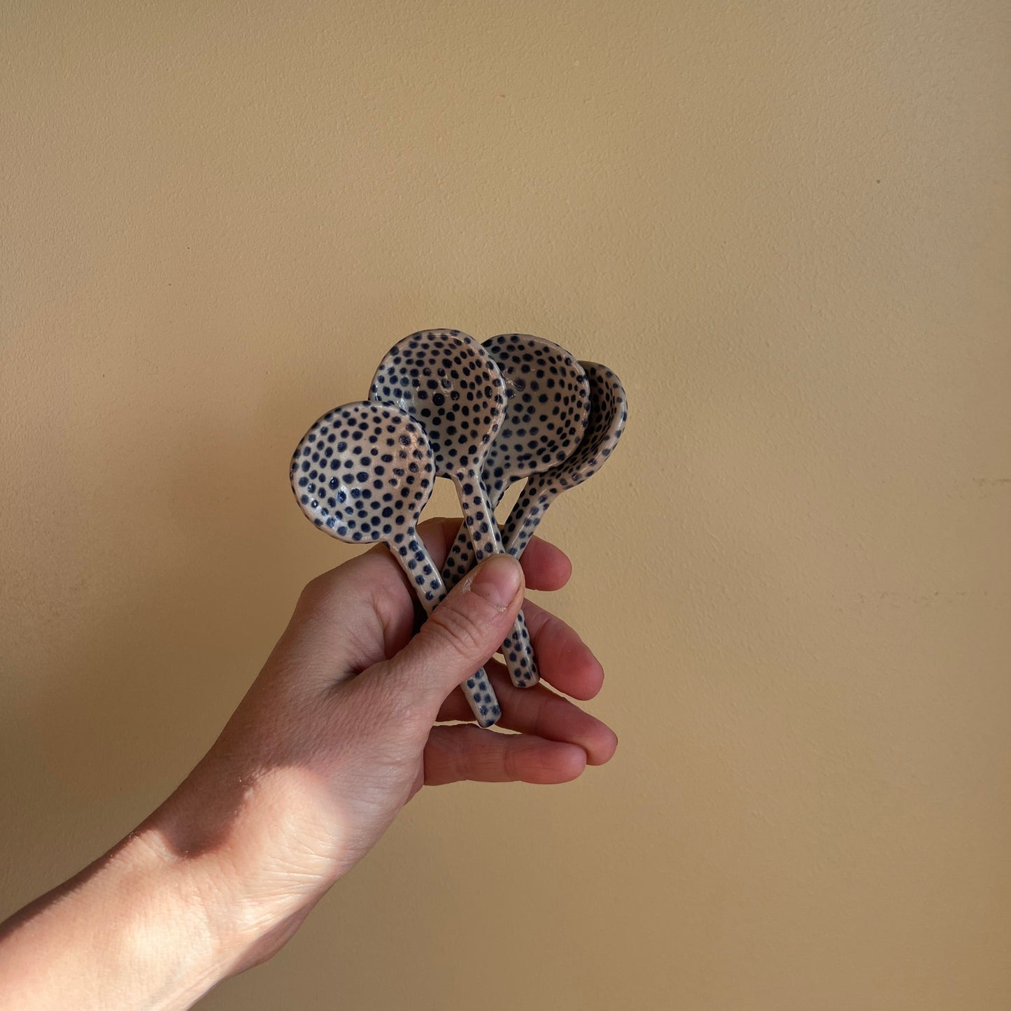 Dotted salt spoons