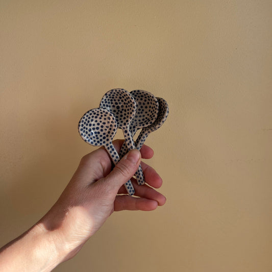 Dotted salt spoons