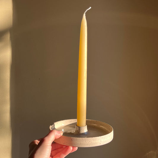 Speckled candle holder