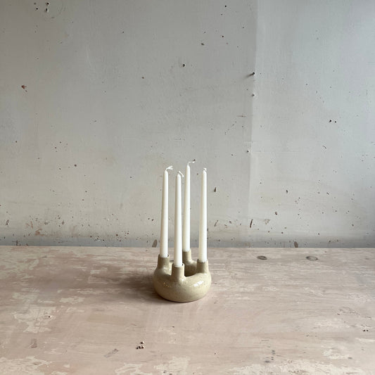 *COMING SOON* Advent candle holder (speckled white)
